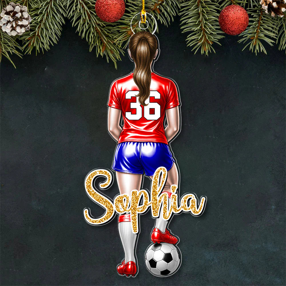 Personalized Soccer Player Ornament for Daughter/Granddaughter image 7