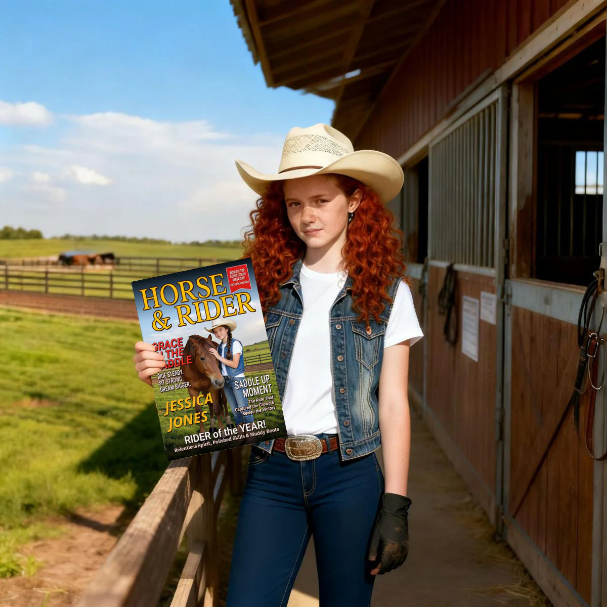 Custom Horse Rider Magazine Cover for Daughter/Granddaughter image 6