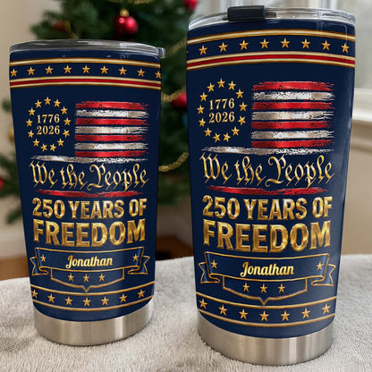 Patriotic American Flag Tumbler for Military / Veteran with personalized design details for meaningful gifting image 9