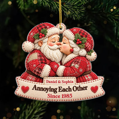 Growing Old Together Personalized Acrylic Ornament - Custom Christmas Keepsake Gift for Couples