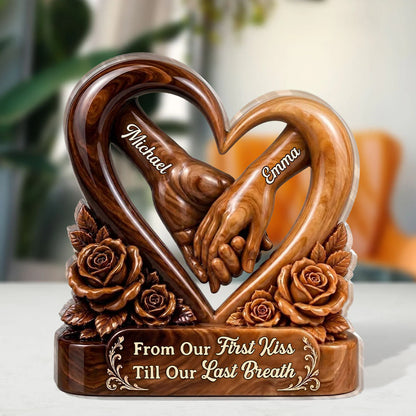 Personalized Couple Acrylic Plaque for Wife with personalized design details for meaningful gifting image 7
