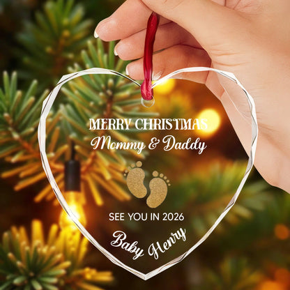Merry Christmas Mommy And Daddy Baby Footprints