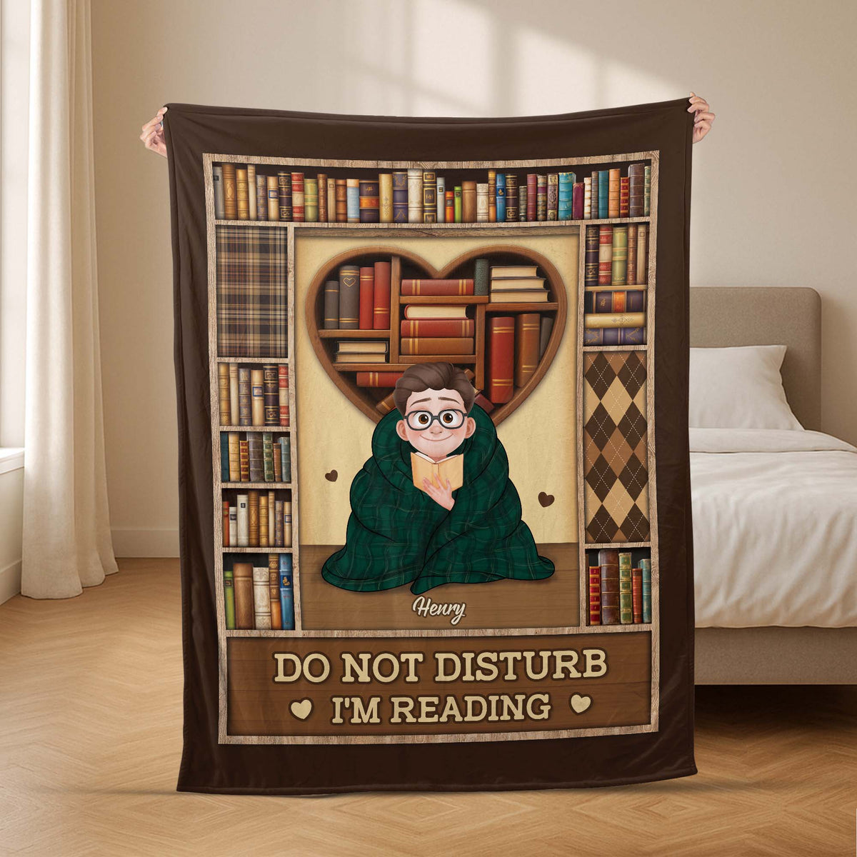 Just A Girl Who Loves Books Personalized Blanket - Custom Reading Gift for Book Lovers