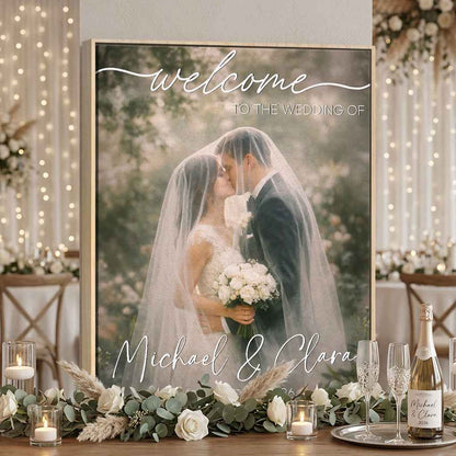 Custom Wedding Welcome Canvas personalization view for Couples