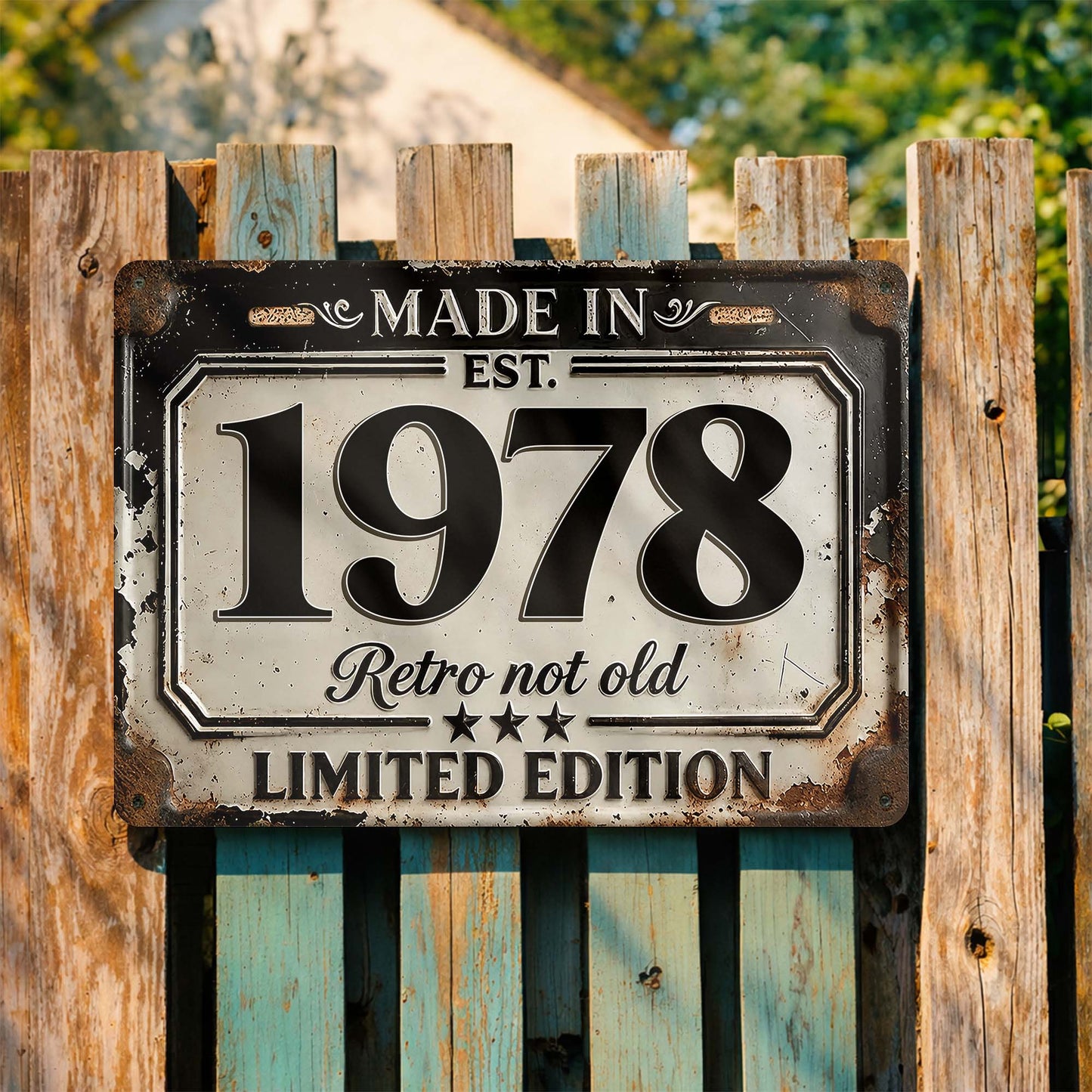 Custom Retro Not Old Metal Sign for Coworker / Boss with personalized design details for meaningful gifting