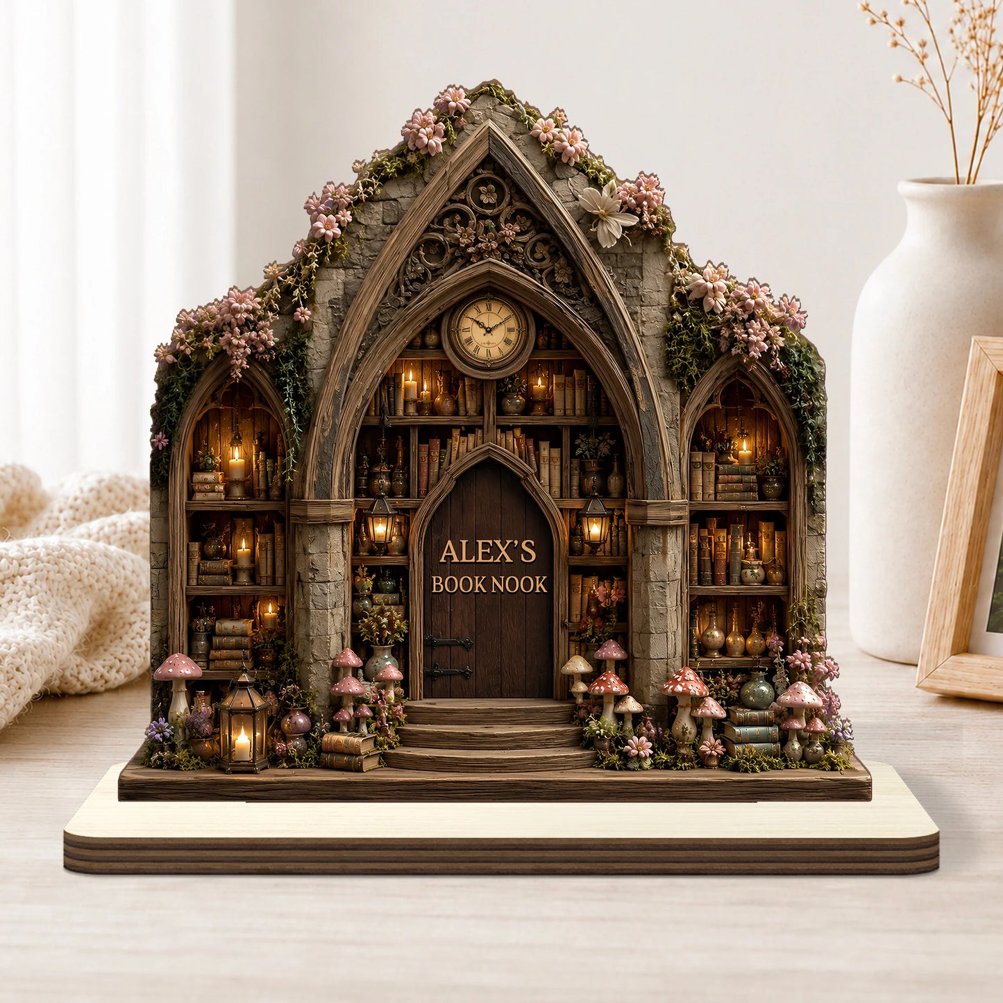 Custom Library Wood Sign personalization view for Mom