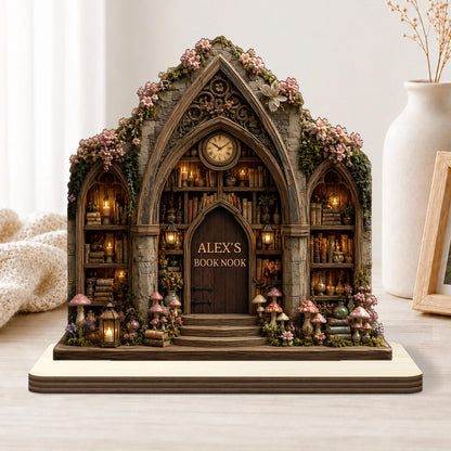 Custom Library Wood Sign personalization view for Mom
