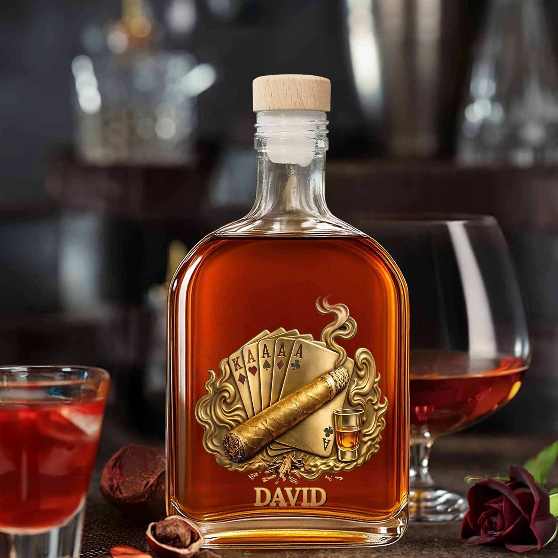 Custom Whiskey Decanter personalization view for Dad