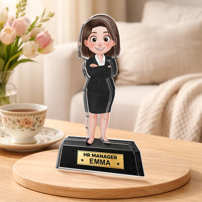 Custom Boss Desk Plaque personalization view for Coworker / Boss