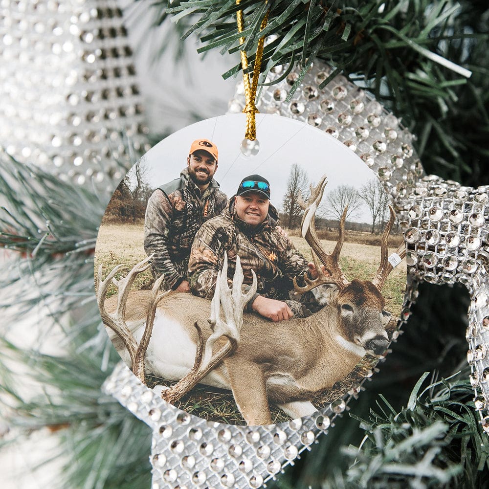 PRINTS10 Custom Photo Your Deer Hunt Ceramic Ornament TH10 892169 3 inch