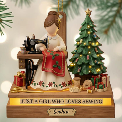 Just A Girl Who Loves Sewing, Christmas Tree, Gifts