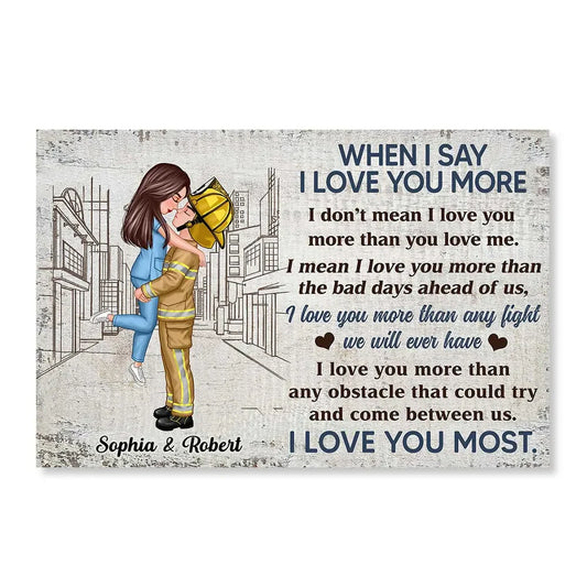Custom Couple Poster for Wife with personalized design details for meaningful gifting
