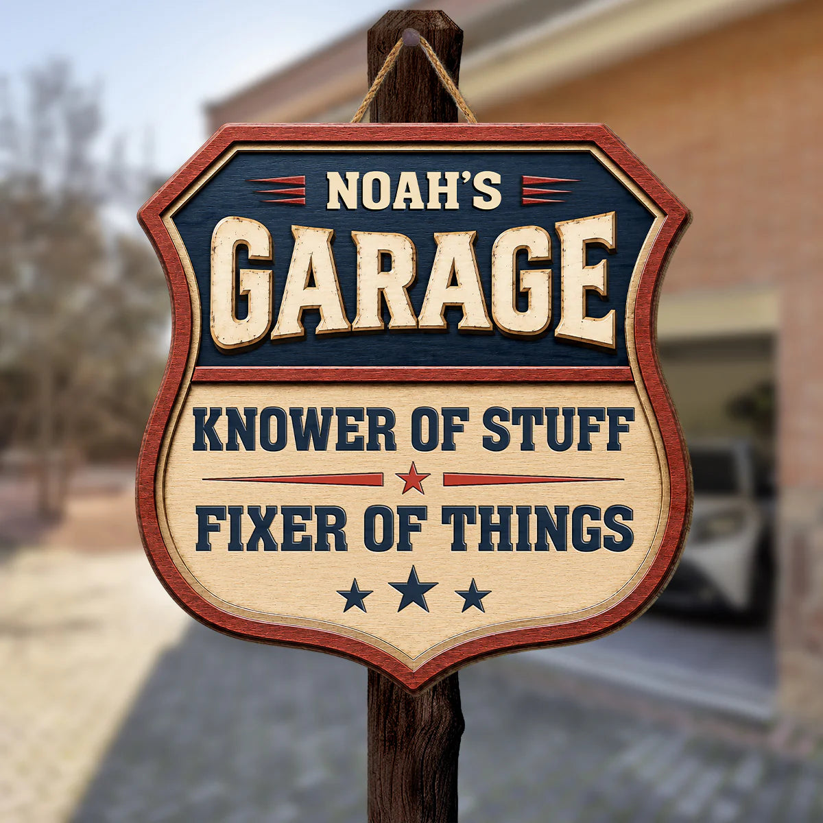 Custom Garage Signs personalization view for Dad