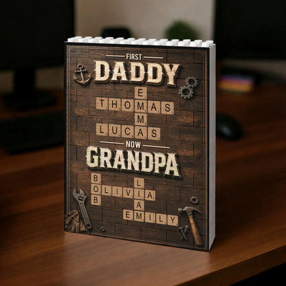 Personalized Grandpa Crossword Brick Puzzle personalization view for Grandpa