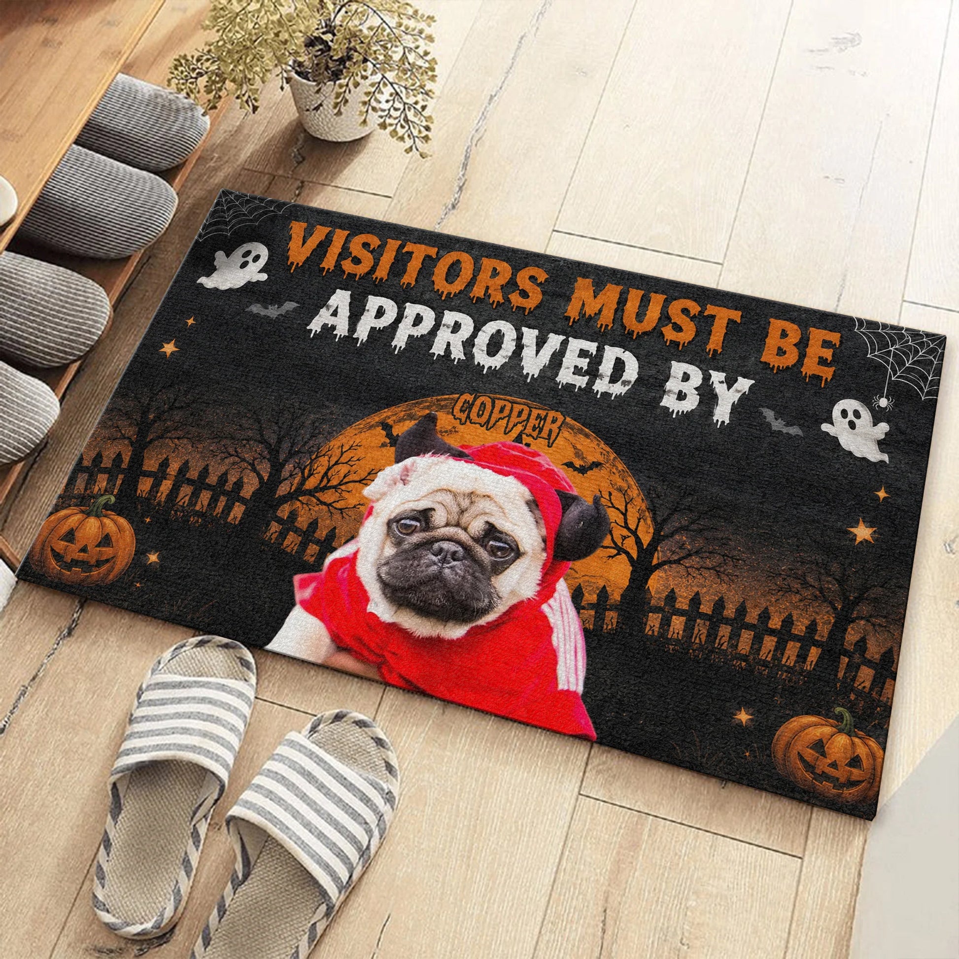Custom Dog Halloween Doormat personalization view for Dog Lovers