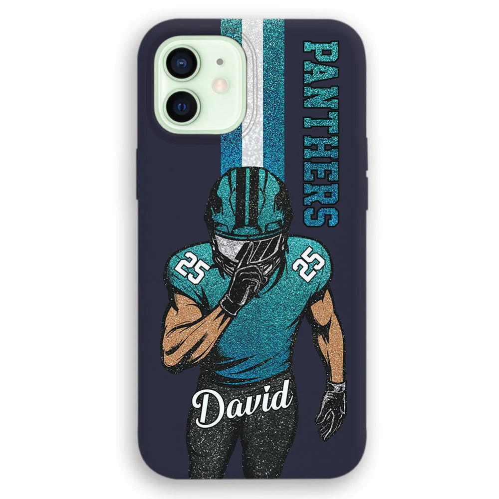 Custom Football Player Phone Case - Personalized Name Number Team Gift for Football Fans