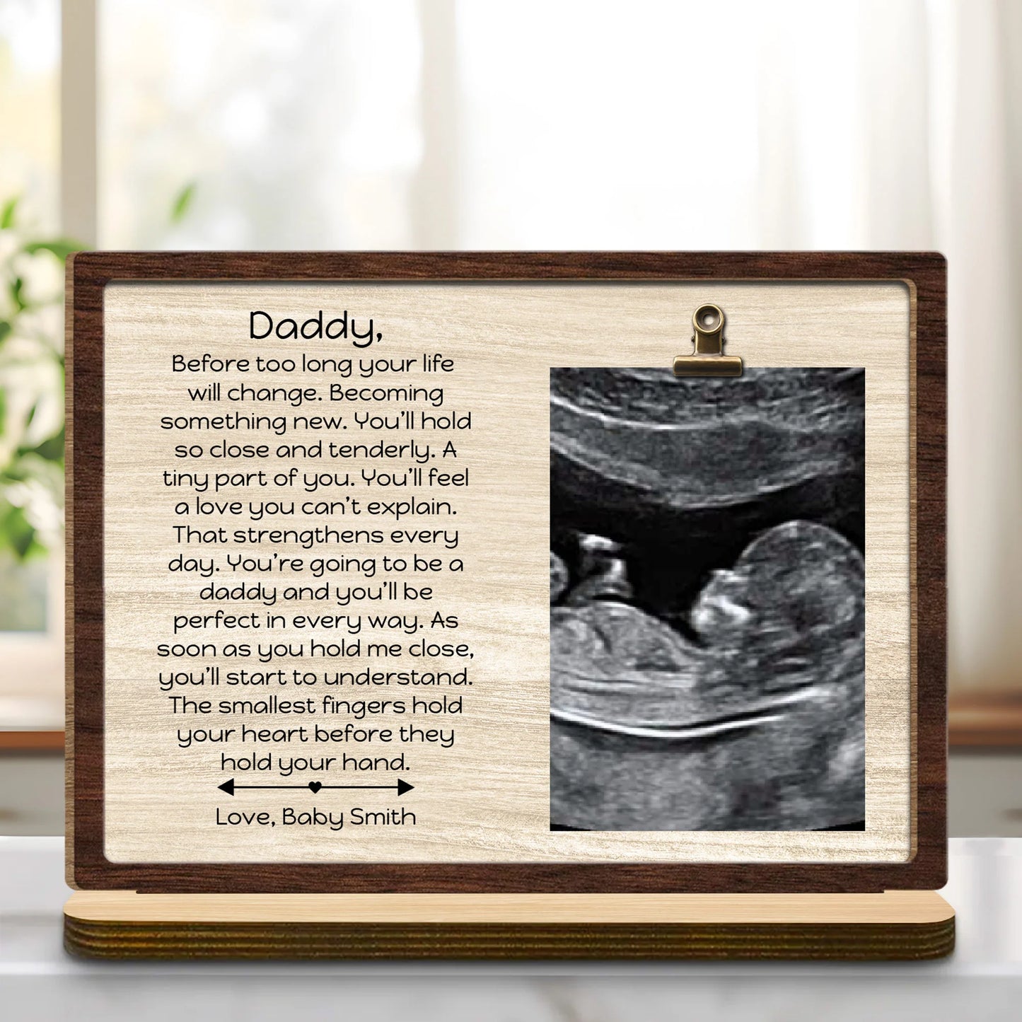 Personalized New Dad Wood Plaque for Dad with personalized design details for meaningful gifting image 8