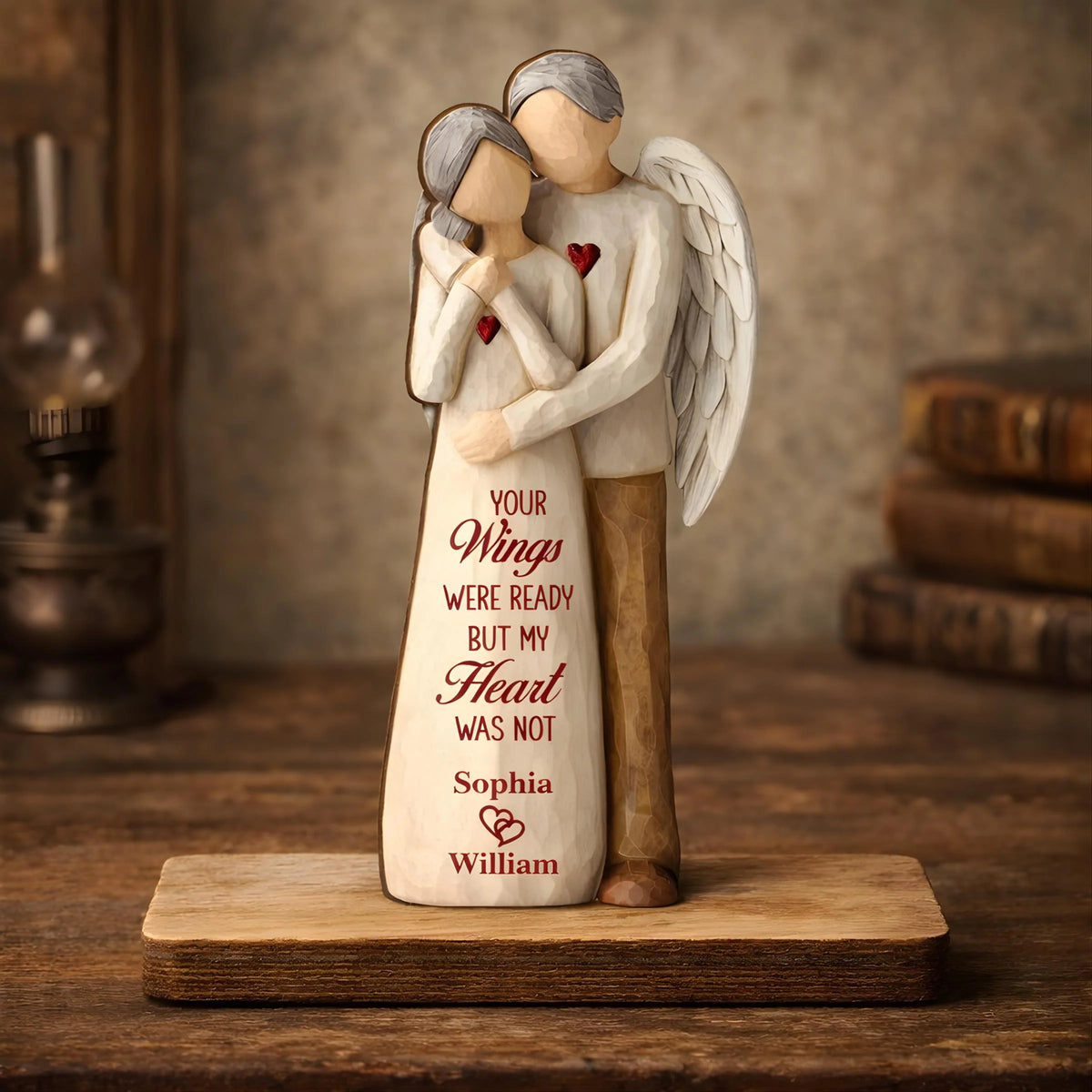 Your Wings Were Ready Personalized Wood Plaque - Memorial Sympathy Gift