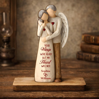 Your Wings Were Ready Personalized Wood Plaque - Memorial Sympathy Gift