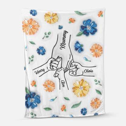 Personalized Mom Blanket for Mom with personalized design details for meaningful gifting