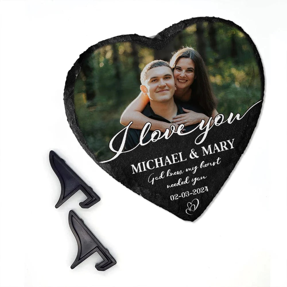 Custom Photo Slate Rock personalization view for Wife