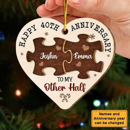 Wooden Ornament detail view for Wife