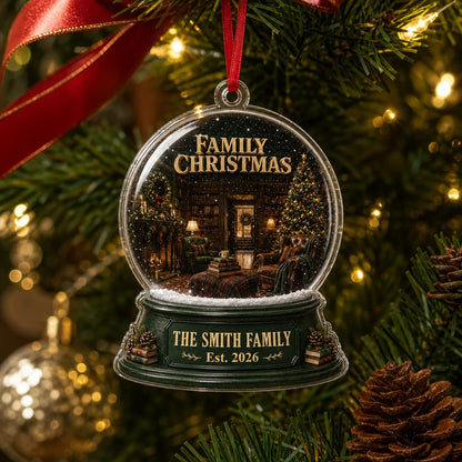 Christmas at Home Personalized Acrylic Ornament - Holiday Keepsake for Family