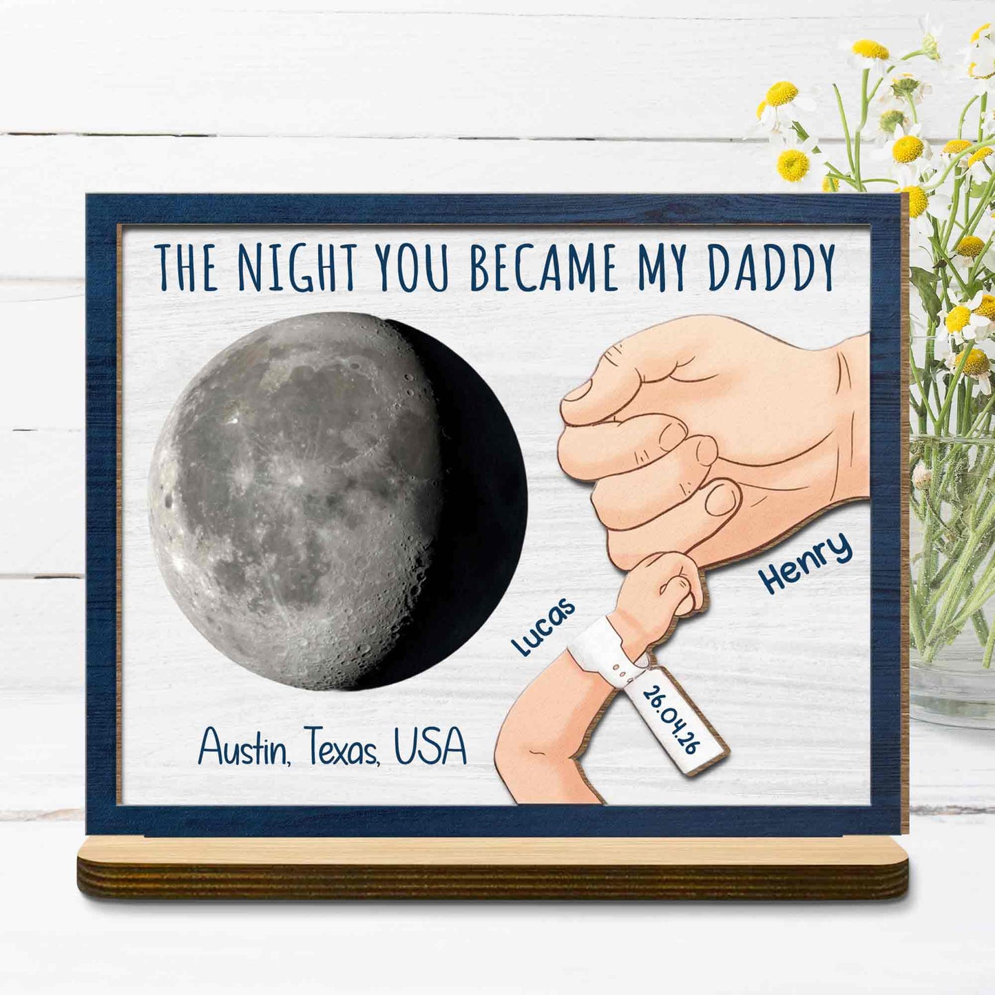 Personalized Father's Day Wood Plaque Gift For Dad personalization view for Dad