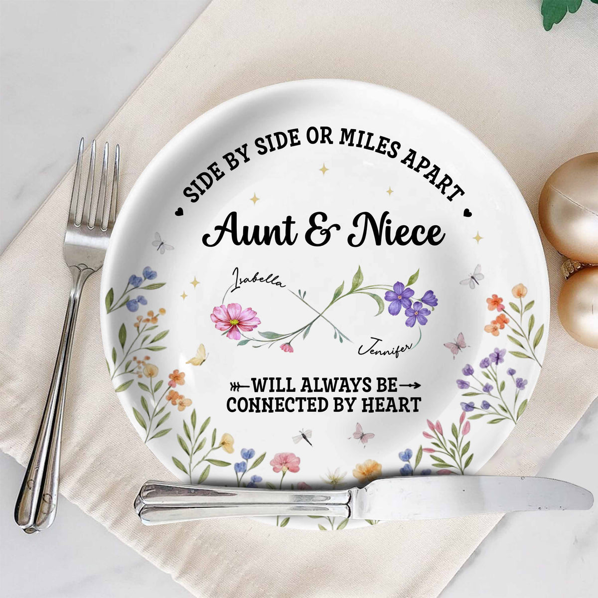 Side By Side Or Miles Apart, Aunt & Niece Connected By Heart