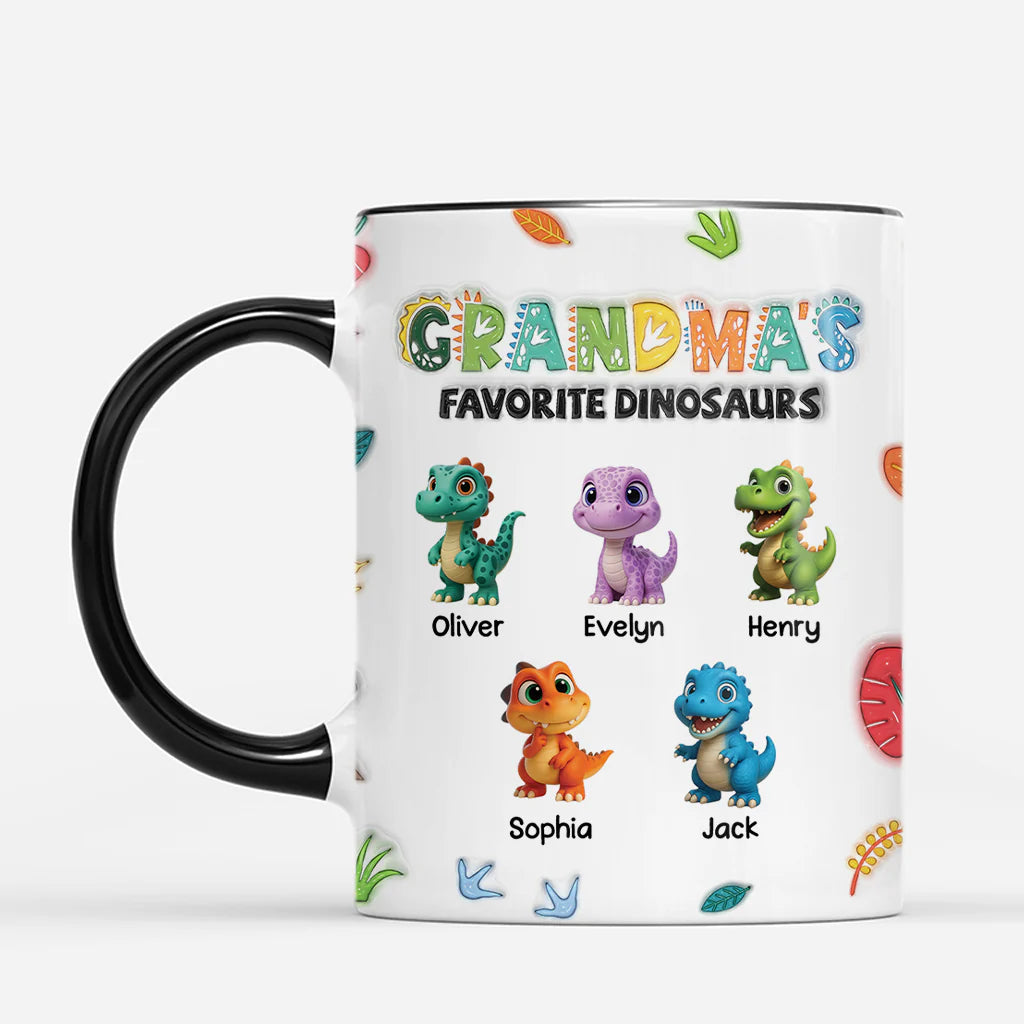 Custom Grandparent Dinosaur Mug personalization view for Grandma