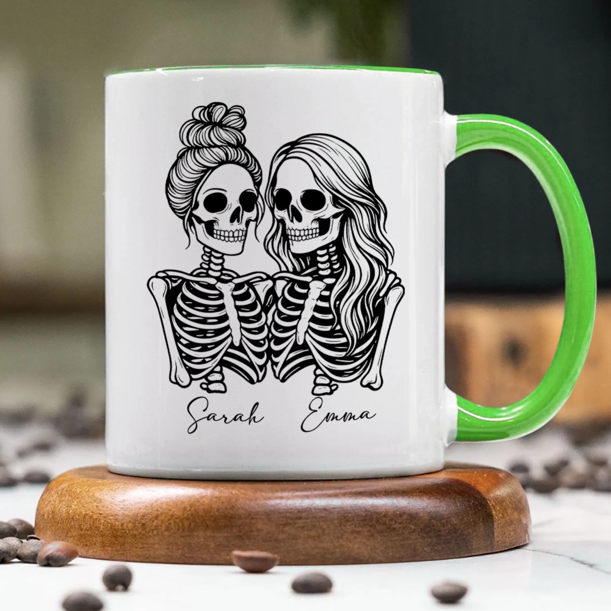 Ghost Besties Until We Die Personalized Mug - Funny Halloween Gift for Best Friends