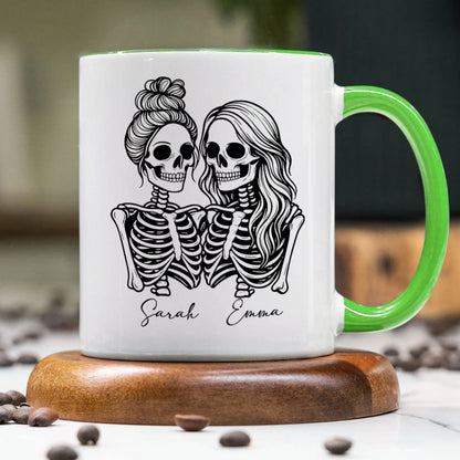 Ghost Besties Until We Die Personalized Mug - Funny Halloween Gift for Best Friends