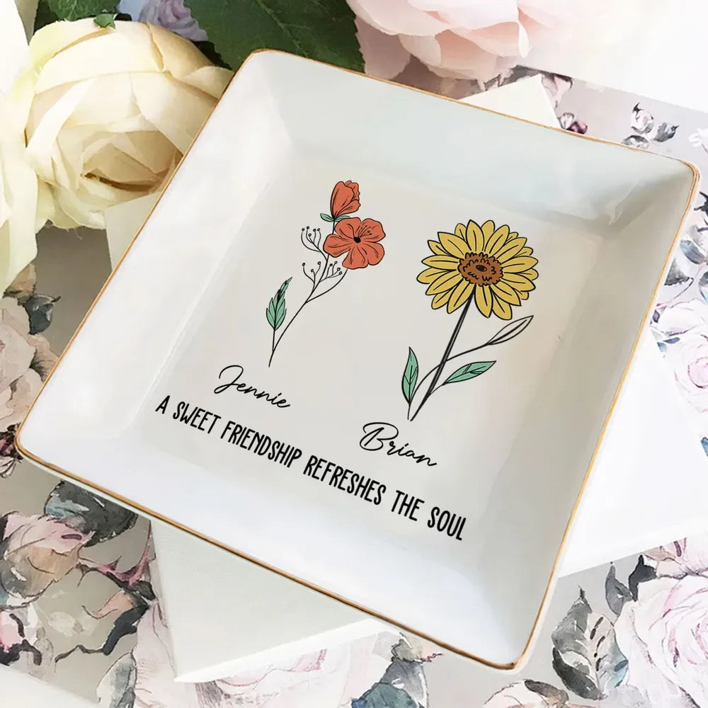 Jewelry Dish material and size view - Personalized Jewelry Dish