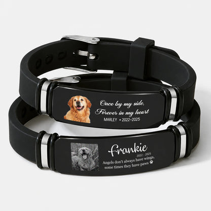 "Once By My Side" Personalized Pet Memorial Bracelet - Custom Photo Sympathy Keepsake