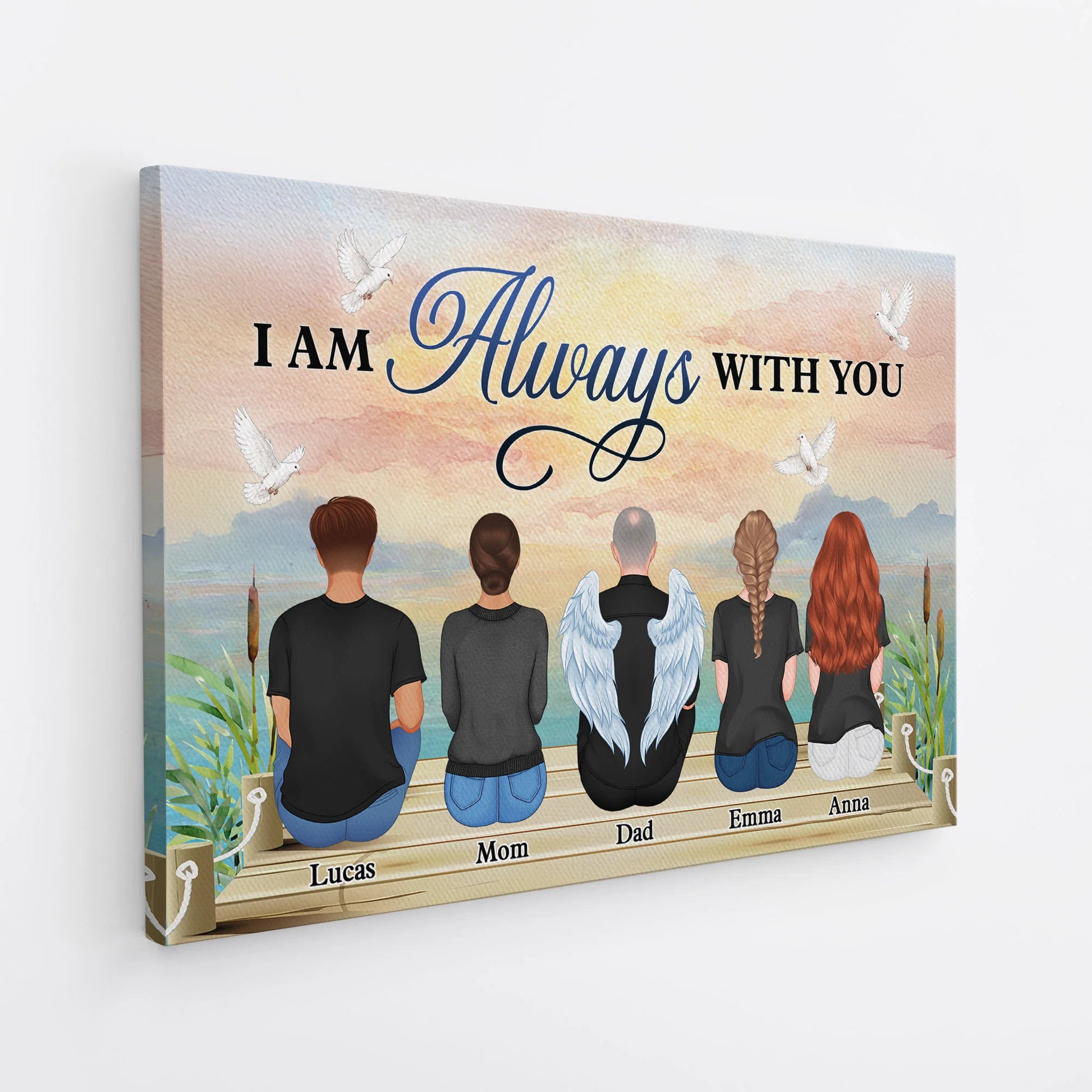 I Am Always With You Personalized Memorial Canvas / Poster - Custom Remembrance Gift for Loss of Loved One