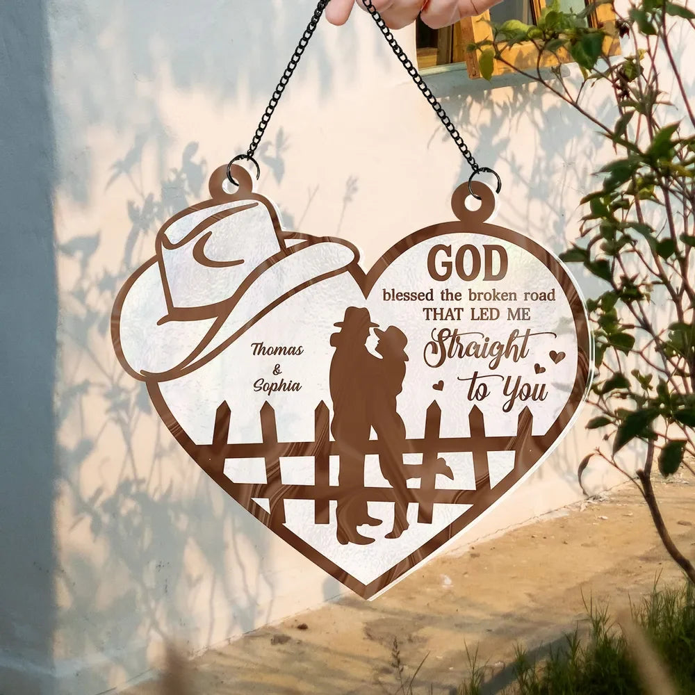 Suncatcher Ornament gift-ready design for Couples