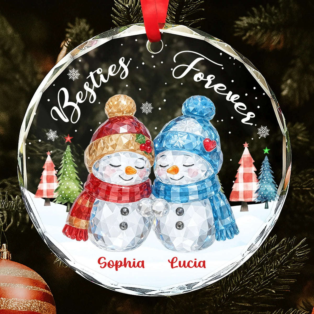 Besties Forever Snowmen Ornament
