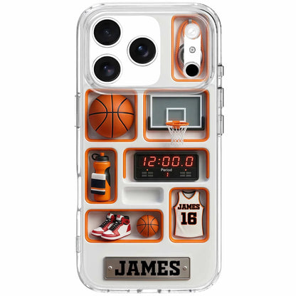 Personalized Basketball Phone Case - Custom Jersey & Hoop Sports Gift for Basketball Lovers