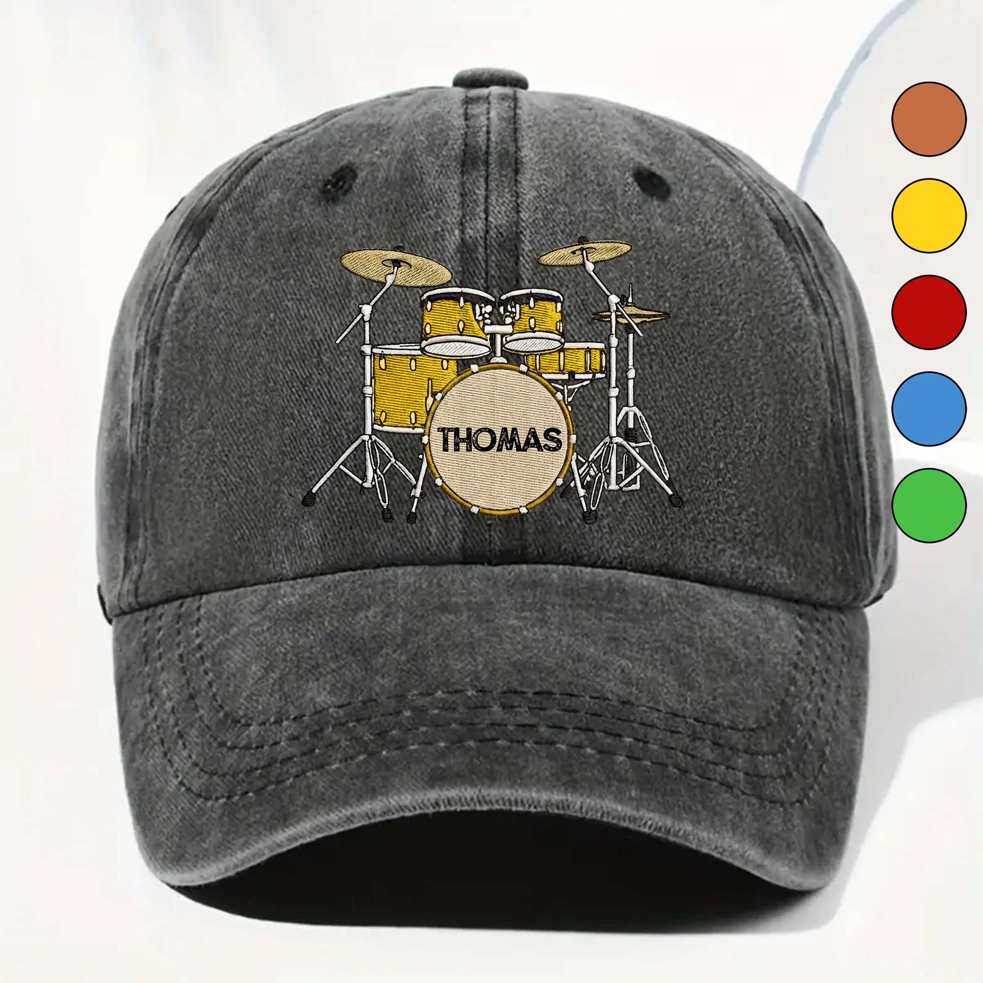 T-Shirt / Hoodie material and size view - Custom Drummer Denim Hat