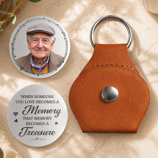 Always Near Memorial Photo Pocket Hug - Personalized Keepsake Sympathy Gift for Family