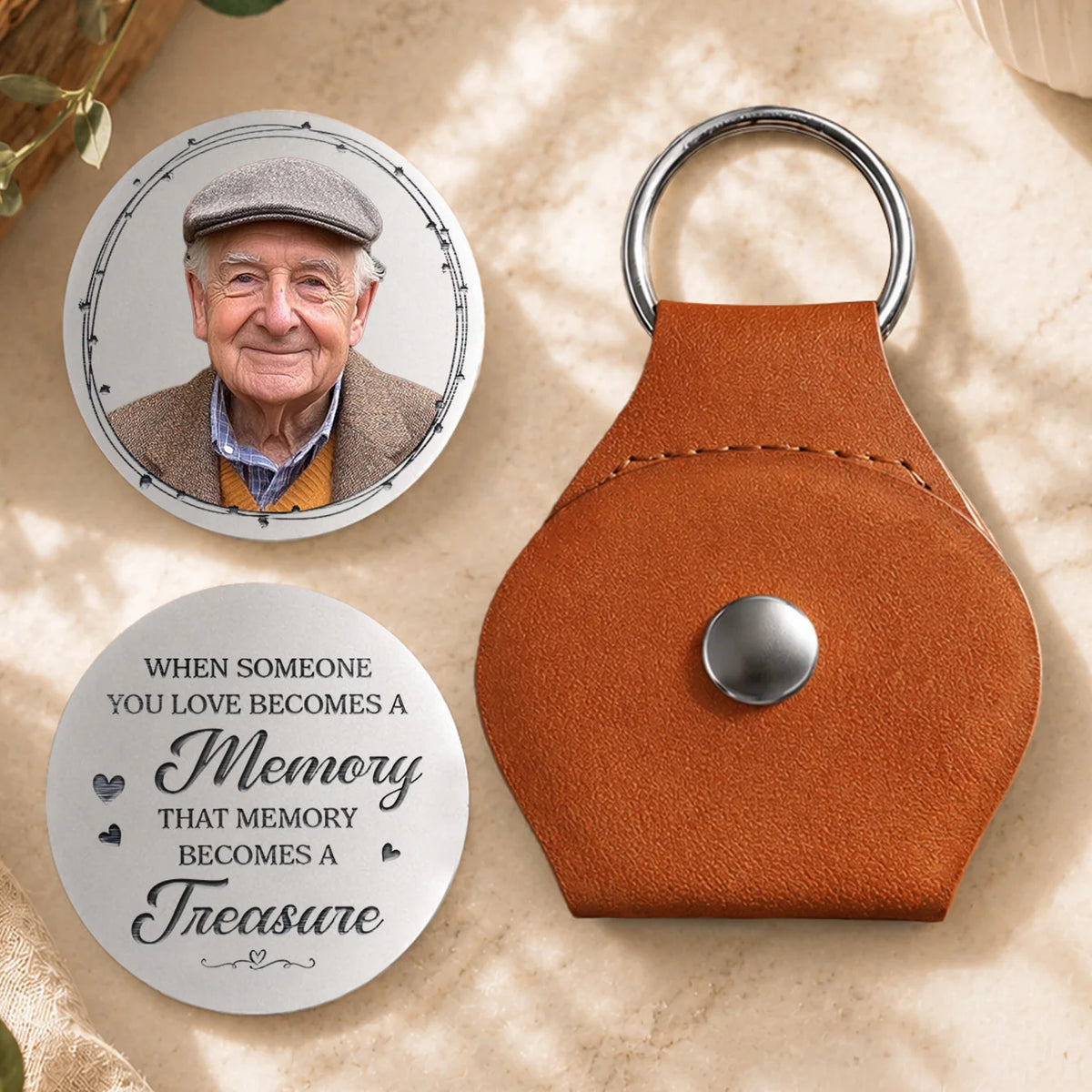 Always Near Memorial Photo Pocket Hug - Personalized Keepsake Sympathy Gift for Family