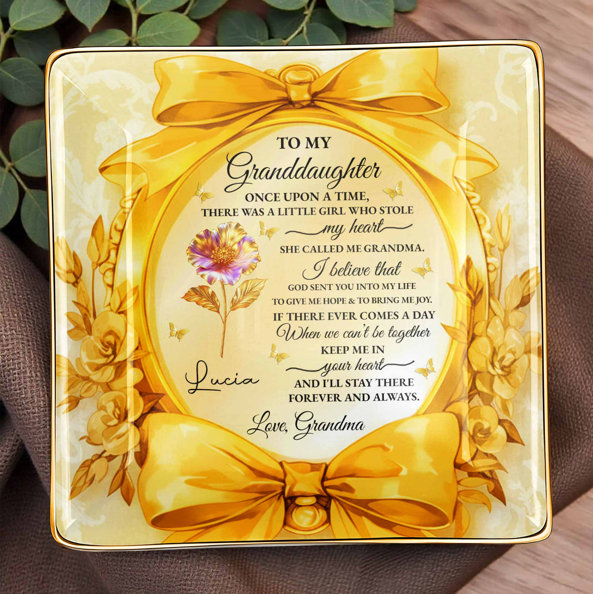 To My Granddaughter, Once Upon A Time, Ribbon and Flowers
