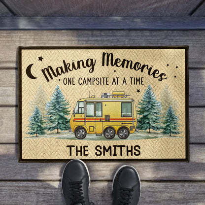 Personalized Campervan Doormat personalization view for Family