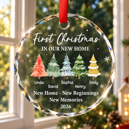 Where Memories Begin And Love Grows - Personalized Glass Ornament - New Home Gift, Christmas Housewarming Gift b1c37467-cf93-49ce-889a-56e58105994d-banner-1.png