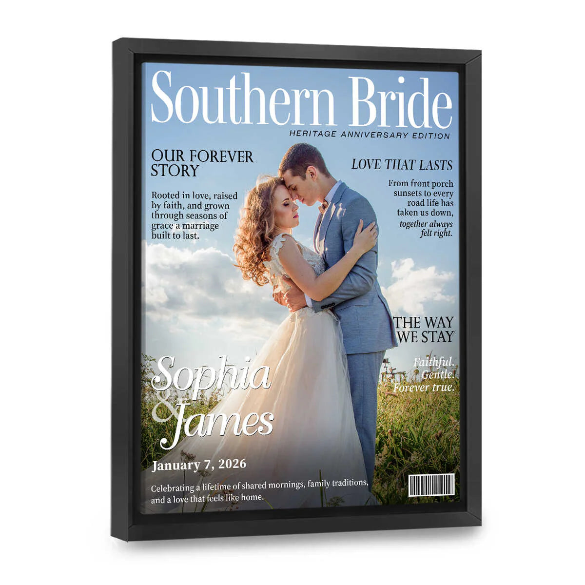 Custom Wedding Canvas for Wife with personalized design details for meaningful gifting image 8