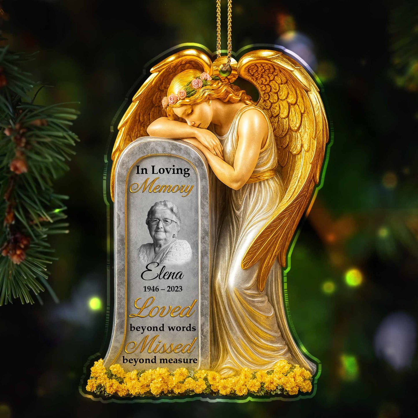 Loved Beyond Words Missed Beyond Measure - Personalized Memorial Acrylic Ornament for Family