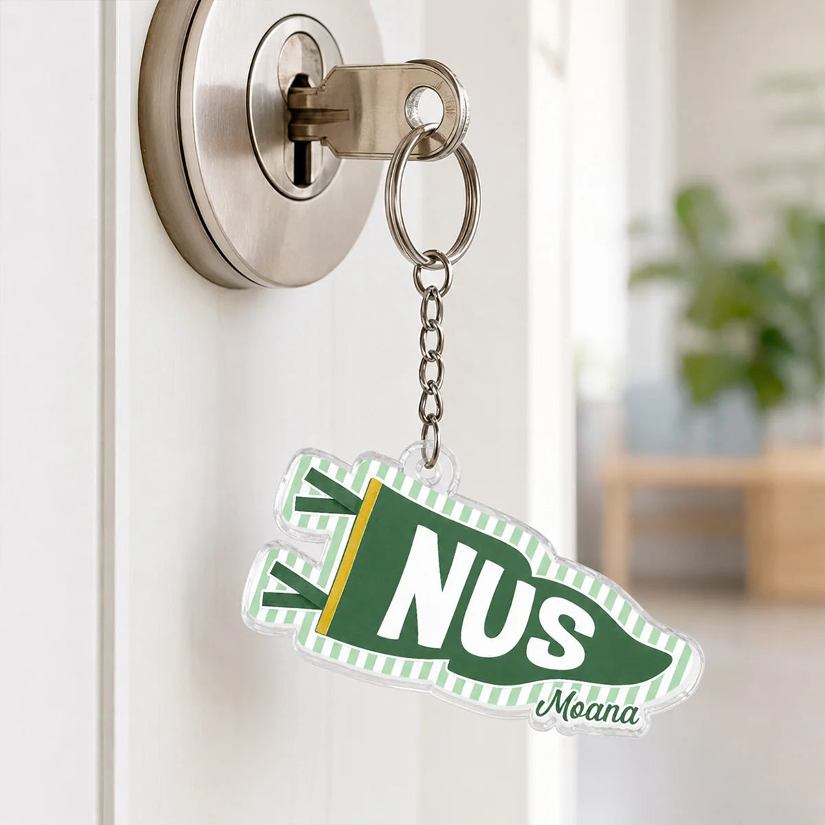 Custom School Pennant Keychain personalization view for Kids/Babies