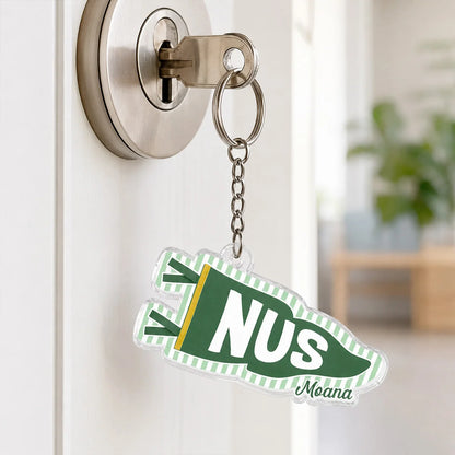 Custom School Pennant Keychain personalization view for Kids/Babies