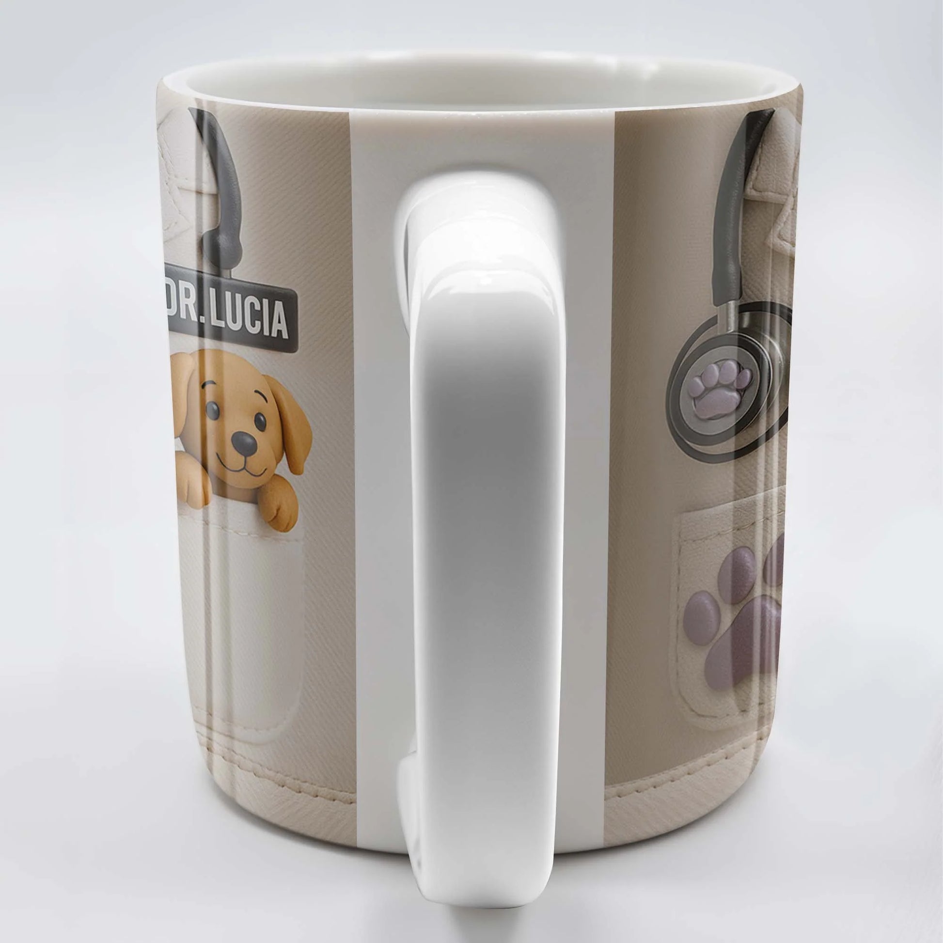 Personalized Vet Lab Coat Coffee Mug - Custom Veterinarian Gift for Dog Lovers and Vet Techs