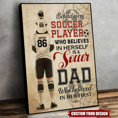 Custom Soccer Dad Canvas personalization view for Dad